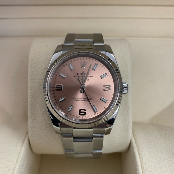 Stainless steel original Rolex Air King with Salmon dial. - Picture 8 of 17